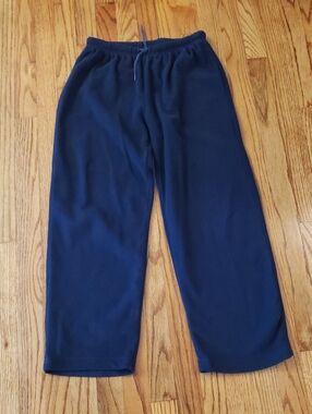 Navy Blue Fleece Sweatpants/Lounge-wear By Fitness Gear Size: L